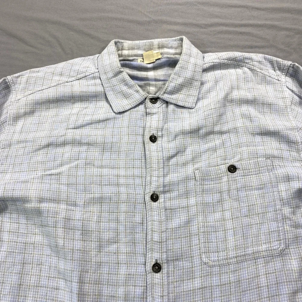 VINTAGE Carbon 2 Cobalt Shirt Mens Large Blue Casual Button Up Adult - Picture 3 of 9
